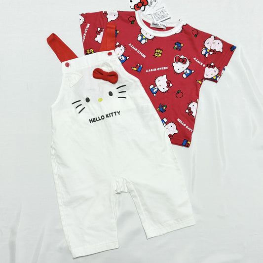 Hello Kitty Short-sleeve T-shirts & Overall Set 18-24m / 3-4T Sanrio